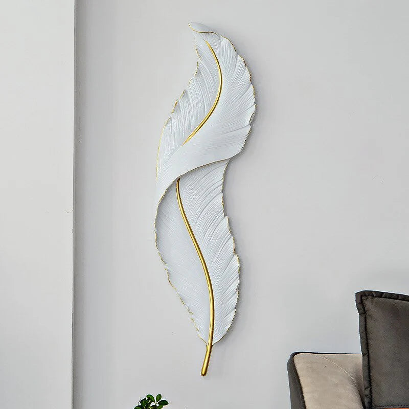 Resin Feather Wall Lamp